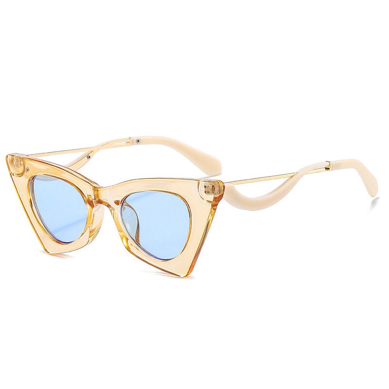 Fashion Unique Cat Eye Women Sunglasses Retro Colorful Eyewear Shades UV400