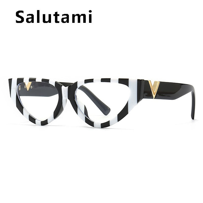 Unique Cat Eye Anti-blue Light Clear Lens Glasses & Sunglasses For Women