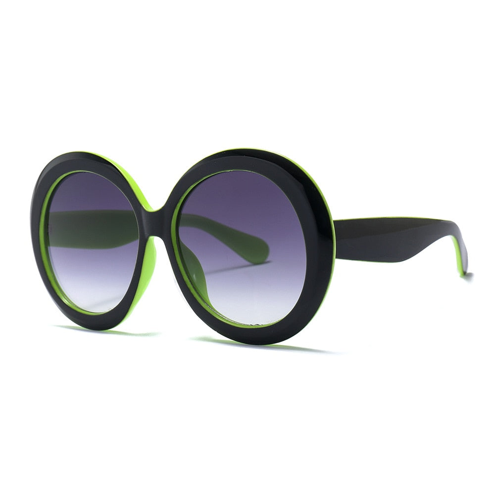 Unisex Big Round Sunglasses Luxury Retro Oversized Shade UV400