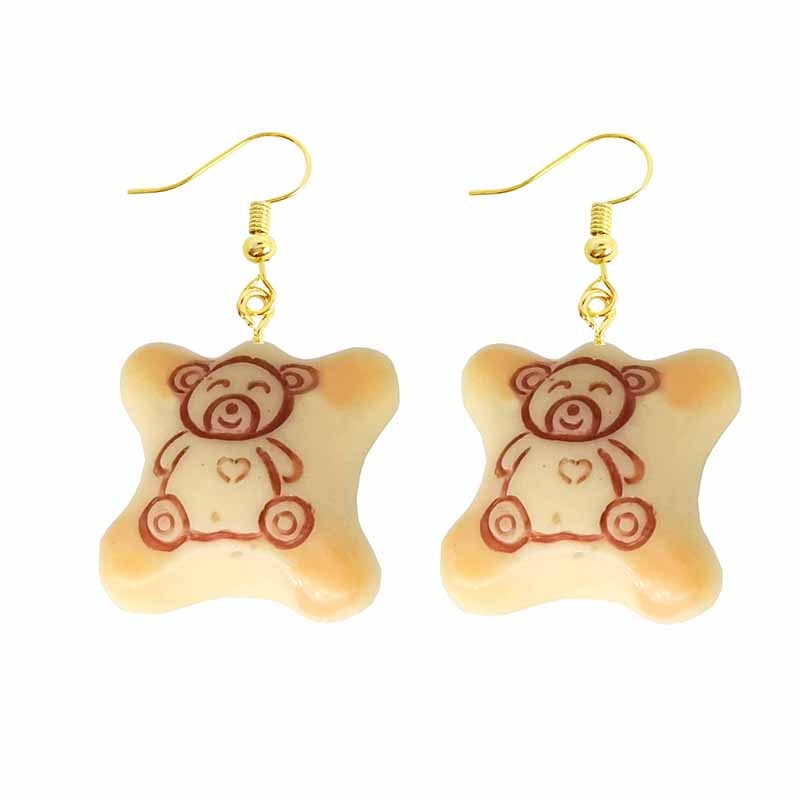 Earring For Women Resin Drop Custom Made Handmade Cute Girls Gift Eardrop Funny food Snacks Popcorn Donut Candy Chocolate Gum