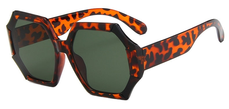 Unique Polygonal Square Sunglasses Brand Designer Gradient Lenses Sunglasses