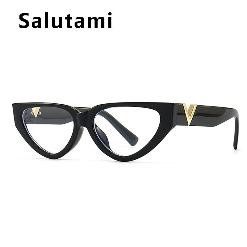 Unique Cat Eye Anti-blue Light Clear Lens Glasses & Sunglasses For Women