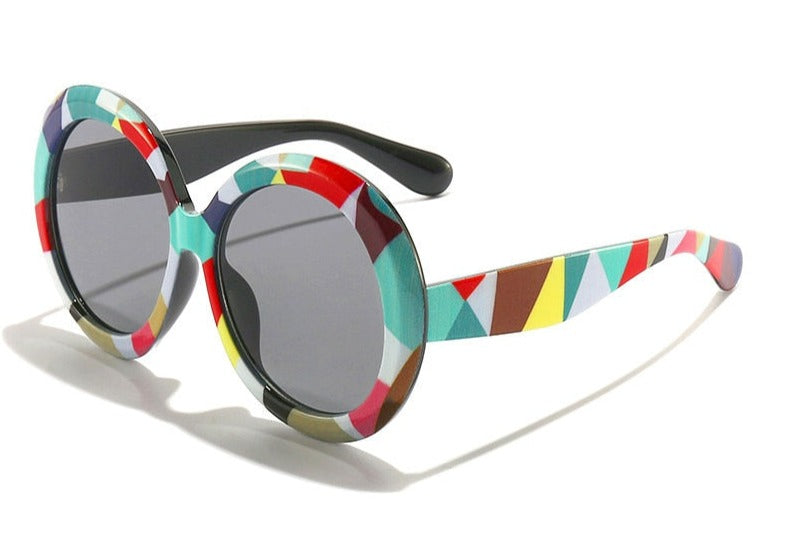 Unisex Big Round Sunglasses Luxury Retro Oversized Shade UV400