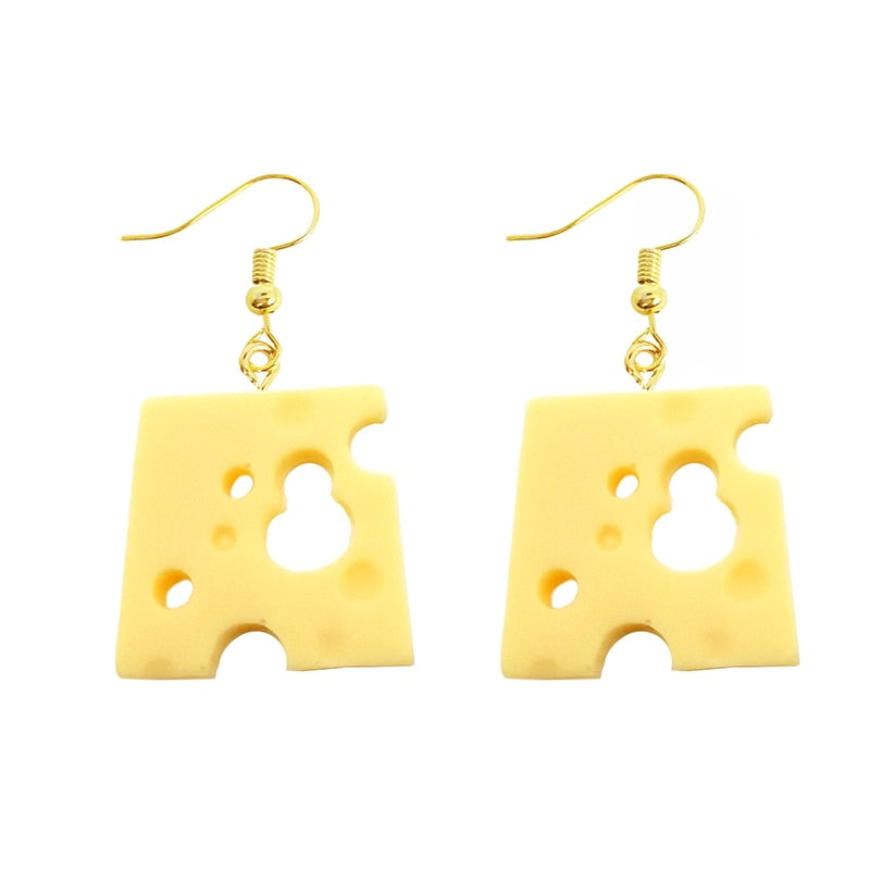 Earring For Women Resin Drop Custom Made Handmade Cute Girls Gift Eardrop Funny food Snacks Popcorn Donut Candy Chocolate Gum