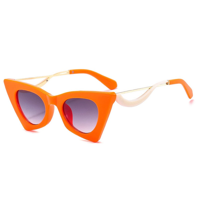 Fashion Unique Cat Eye Women Sunglasses Retro Colorful Eyewear Shades UV400