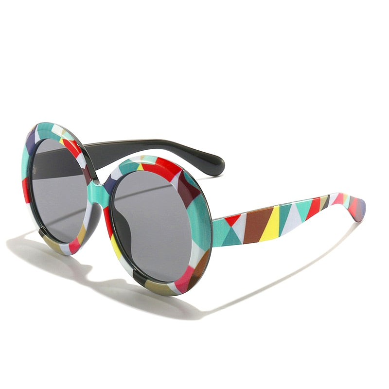 Unisex Big Round Sunglasses Luxury Retro Oversized Shade UV400
