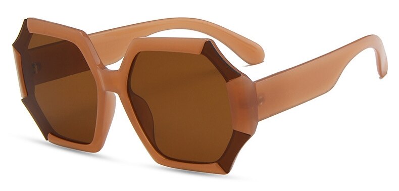 Unique Polygonal Square Sunglasses Brand Designer Gradient Lenses Sunglasses