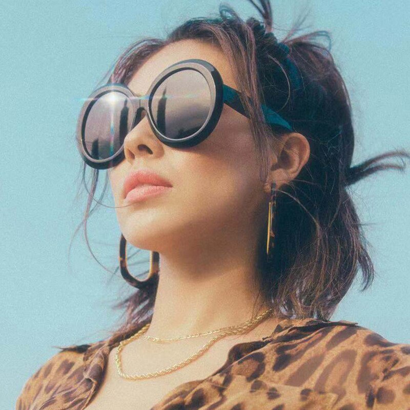 Unisex Big Round Sunglasses Luxury Retro Oversized Shade UV400