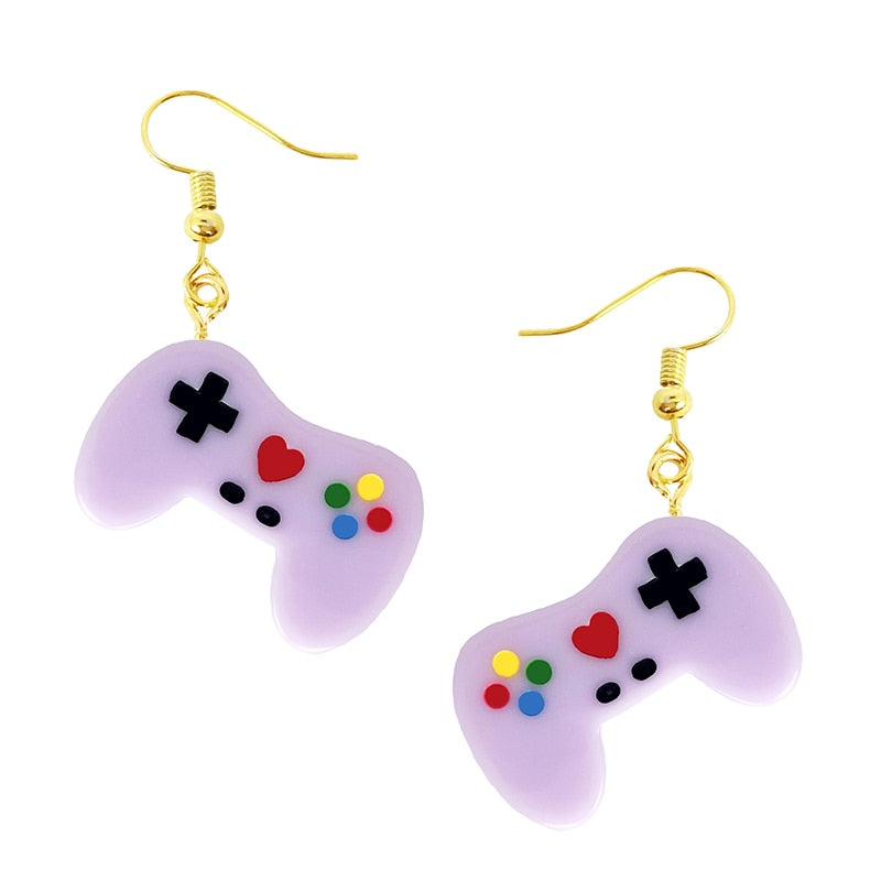 Earring For Women Resin Drop Custom Made Handmade Cute Girls Gift Eardrop Recreational Machines Game Fandle Gift Jewelry Party