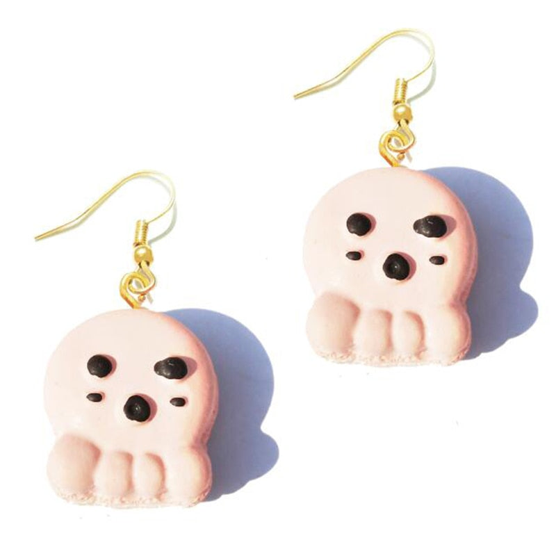 Earring For Women Resin Drop Custom Made Handmade Cute Girls Sweet Gift Cookies Macaron Cake Food Donuts