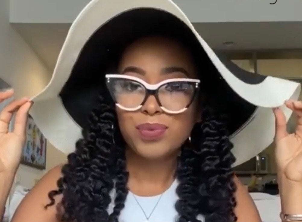 Za'hira Pink/Black Cat Eye Glasses