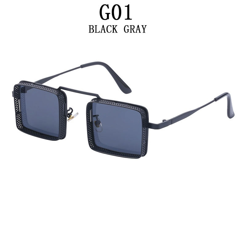 Square Punk Sunglasses For Men Steampunk Fashion Glasses Retro Shades Vintage Gafas De Sol Vasos Decorativos Occhiali Da Sole Gg