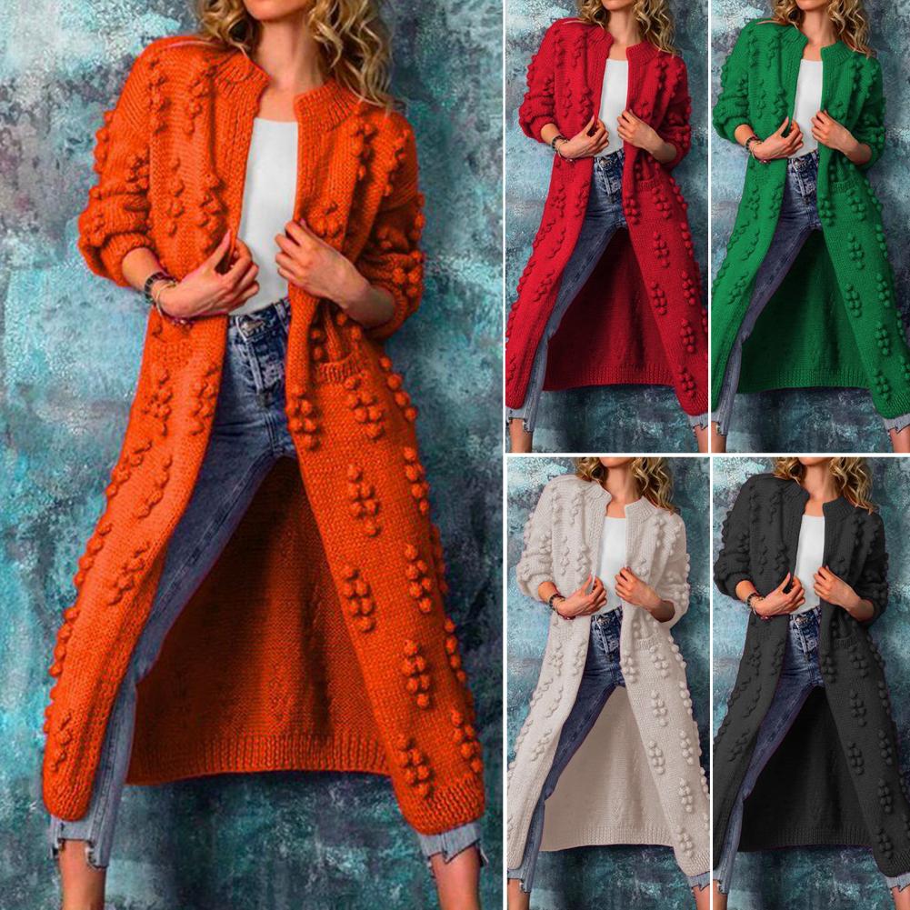 Autumn Winter Fashion Knitted Cardigan Patchwork