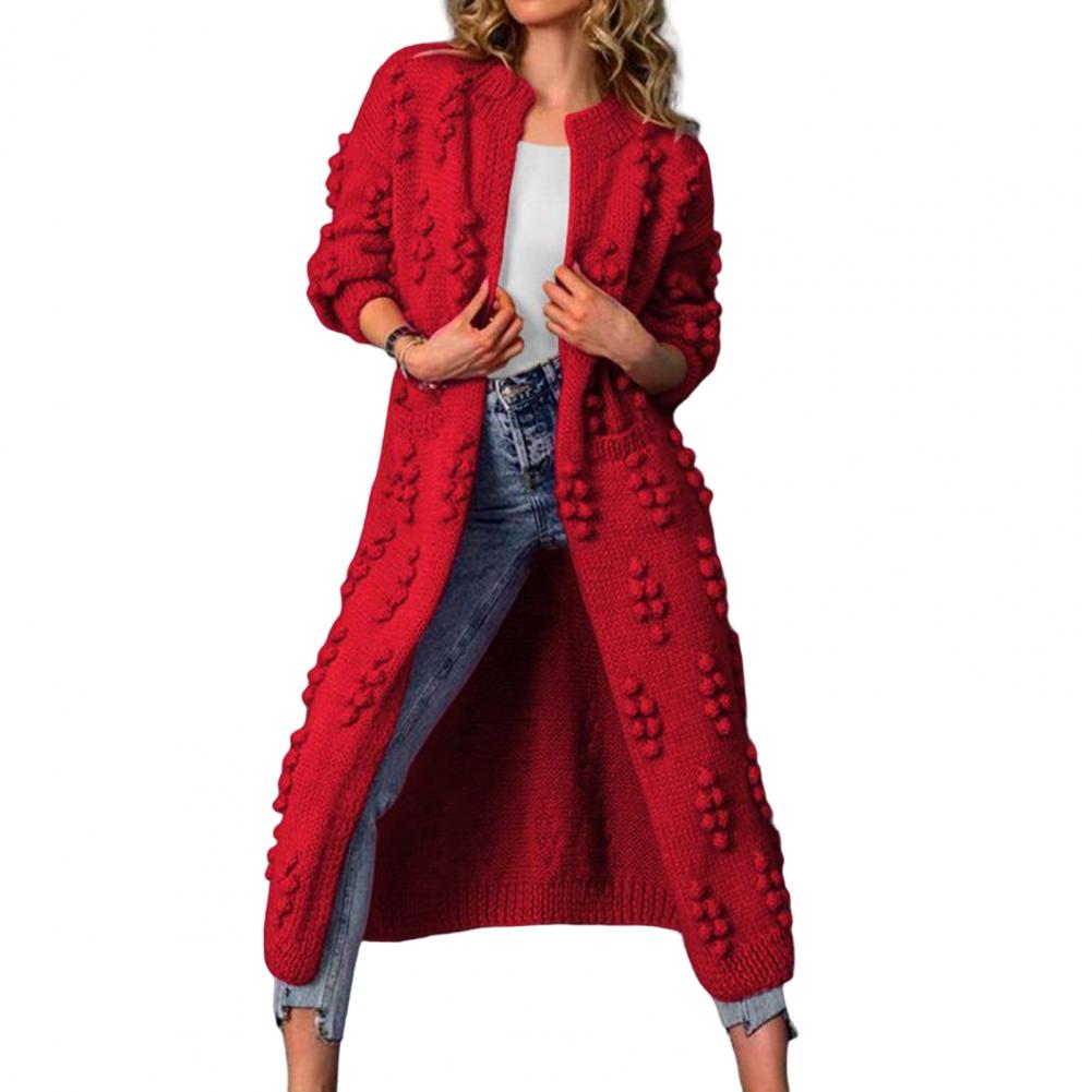 Autumn Winter Fashion Knitted Cardigan Patchwork