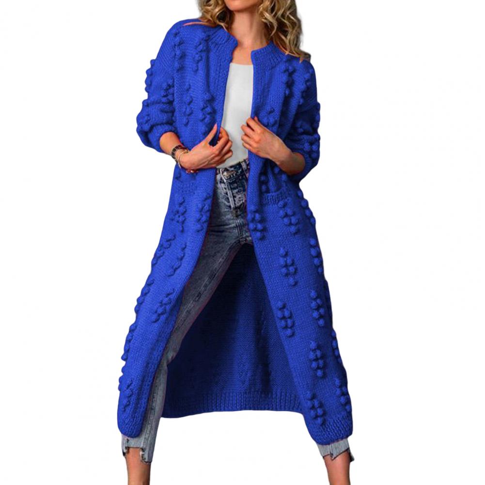 Autumn Winter Fashion Knitted Cardigan Patchwork