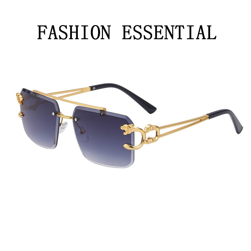 Retro Rimless Sunglasses For Men Steampunk Sunglasse
