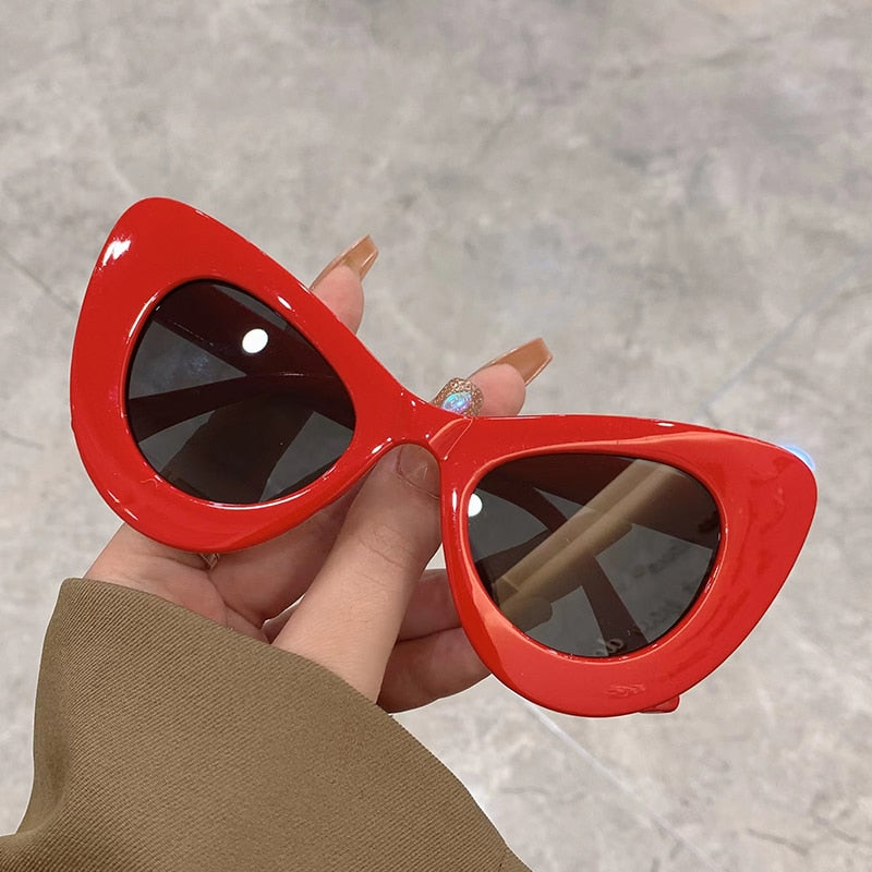Butterfly Shape Cat Eye Sunglasses Colorful Trendy Fashion