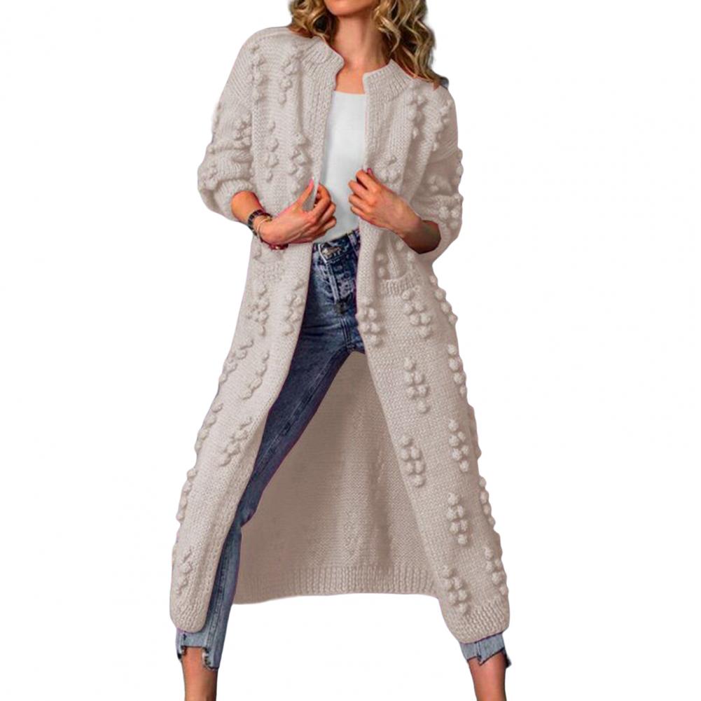 Autumn Winter Fashion Knitted Cardigan Patchwork