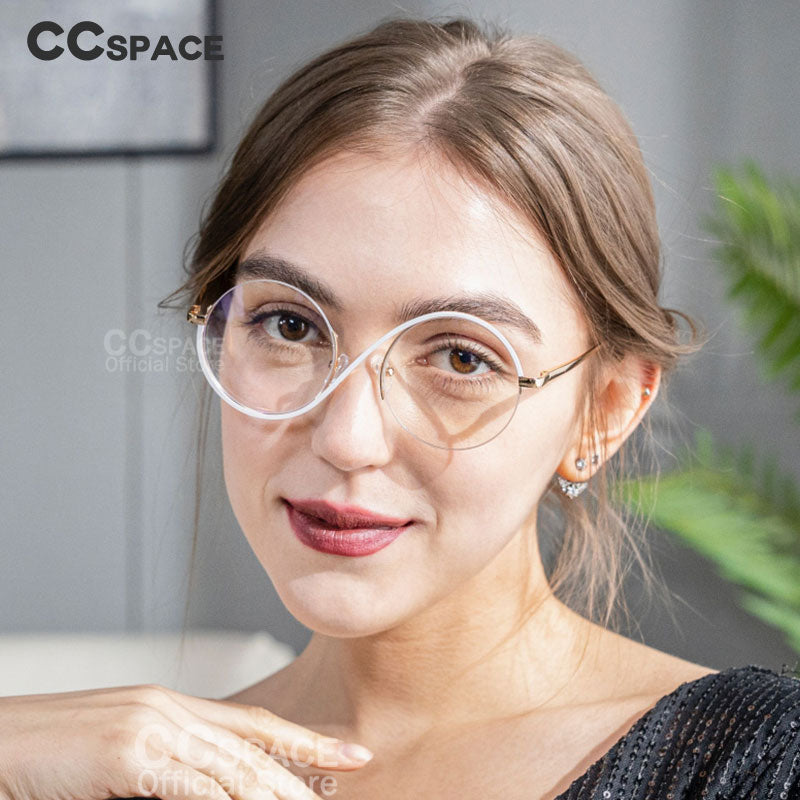 Round Metal Half Frame Anti Blue Light Optical Glasses Frames Men/Women