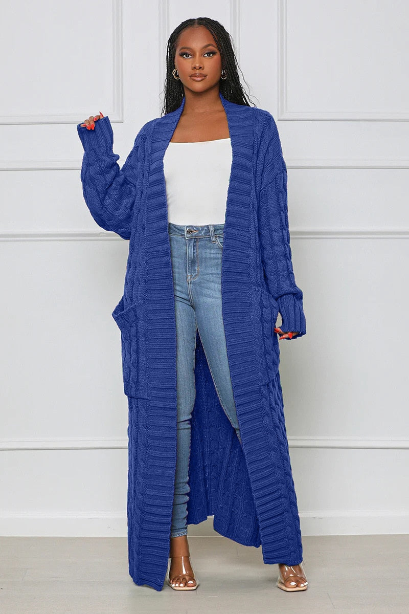 Loose knit cardigan Sweater Coat