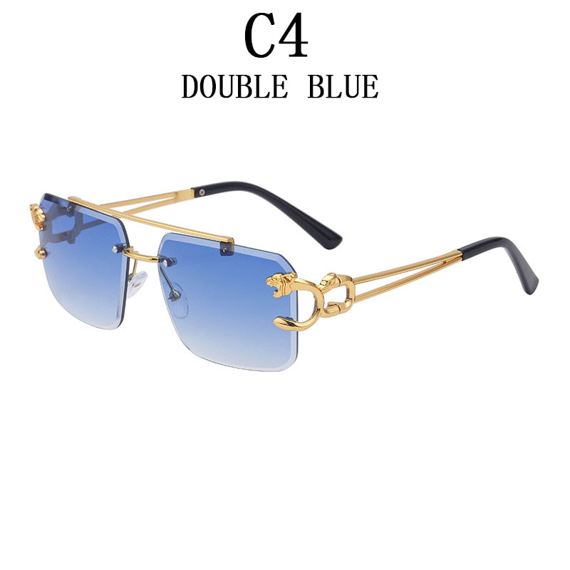 Retro Rimless Sunglasses For Men Steampunk Sunglasse