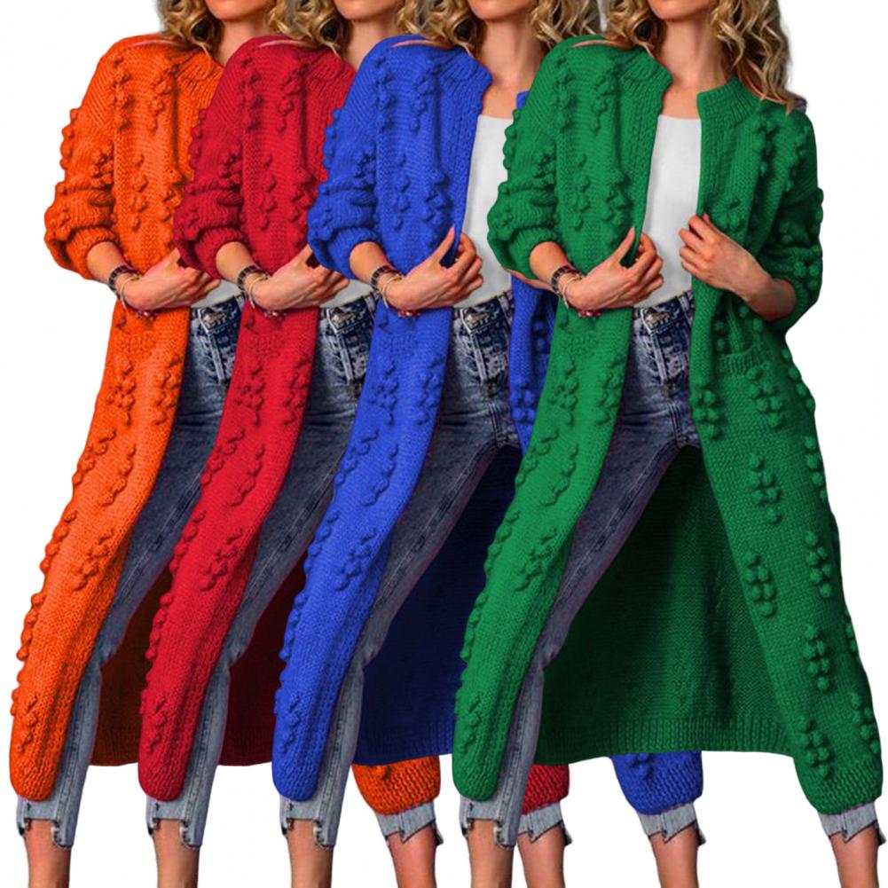 Autumn Winter Fashion Knitted Cardigan Patchwork