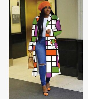 Women Trench Turn Down Collar Casual New Extra Long Coat