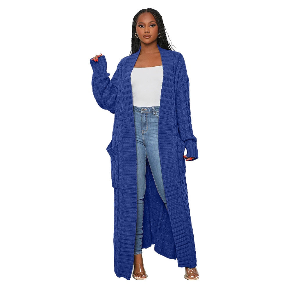 Loose knit cardigan Sweater Coat