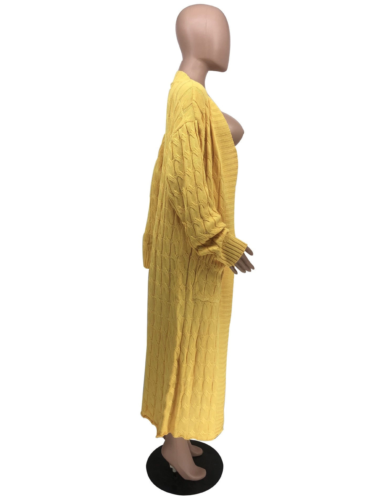 Loose knit cardigan Sweater Coat