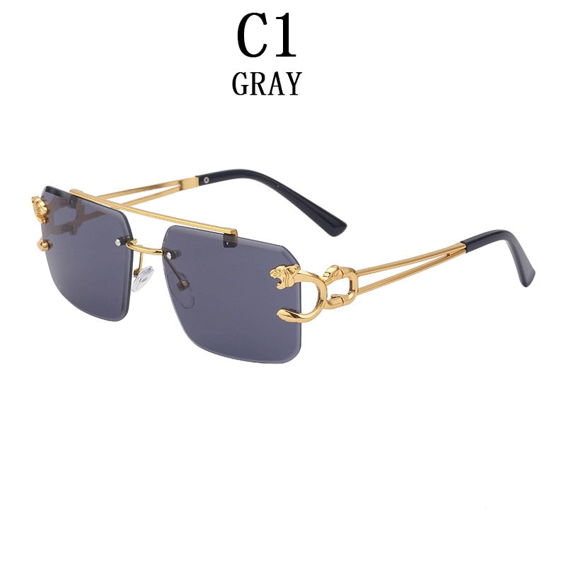 Retro Rimless Sunglasses For Men Steampunk Sunglasse