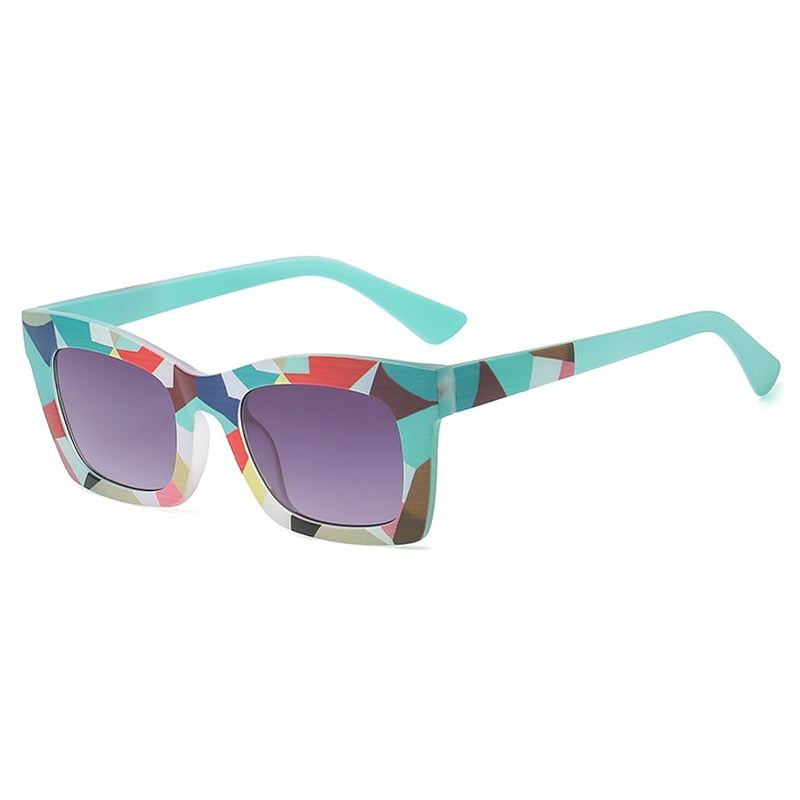 Sexy Colorful Square Sunglasses Women Trendy Gradient