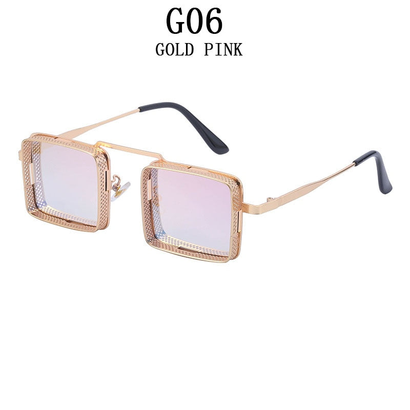 Square Punk Sunglasses For Men Steampunk Fashion Glasses Retro Shades Vintage Gafas De Sol Vasos Decorativos Occhiali Da Sole Gg