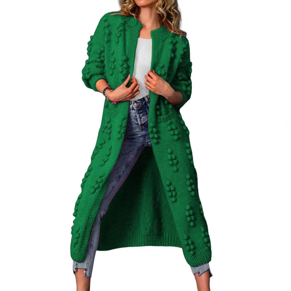 Autumn Winter Fashion Knitted Cardigan Patchwork