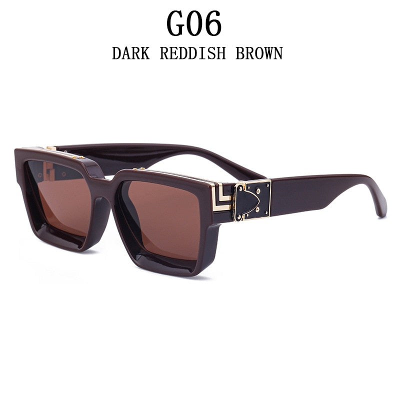 Square Oversized Millionaire Fashion Glasses Luxury Sunglasses For Men Vintage Sunglasses Women Sonnenbrille Gafas De Sol Lentes