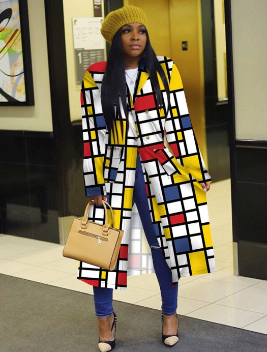 Women Trench Turn Down Collar Casual New Extra Long Coat