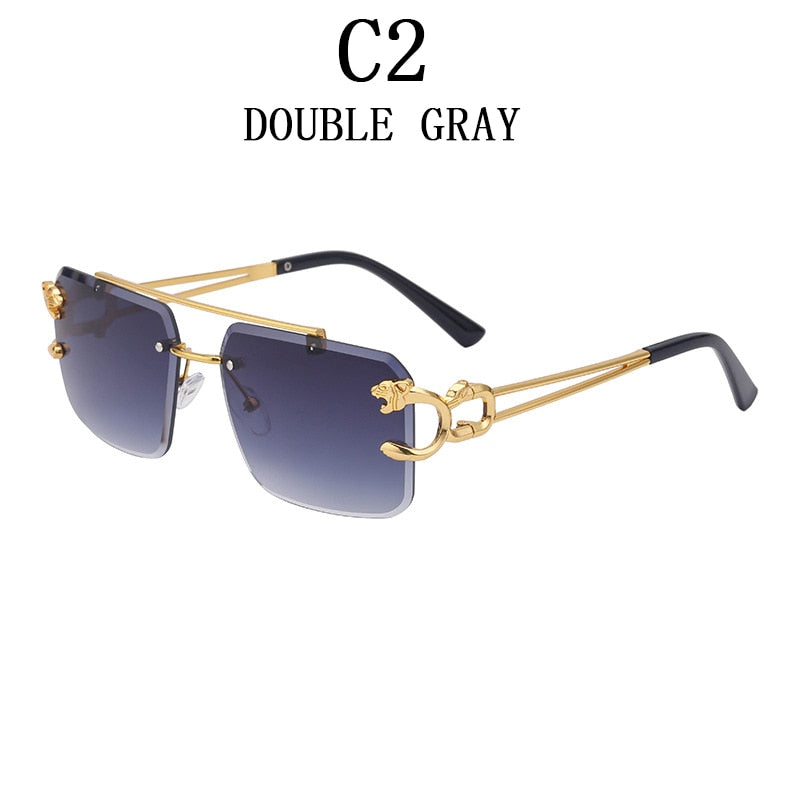 Retro Rimless Sunglasses For Men Steampunk Sunglasse