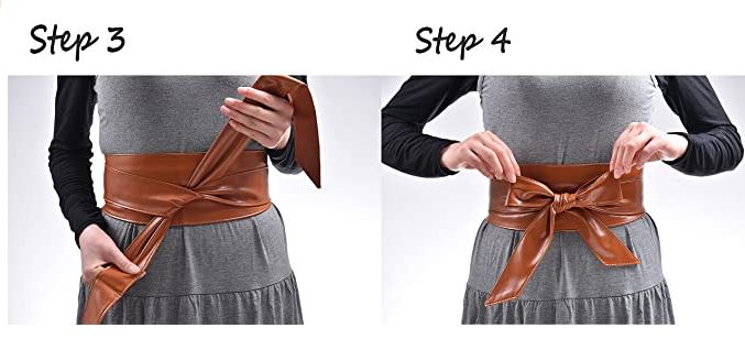 Wide Waistband Belt Faux Leather Wrap