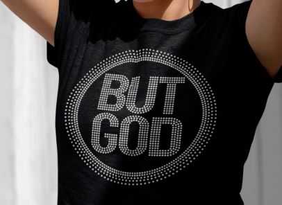 Custom Shirt Only or Mask & Shirt Rhinestone BUT GOD