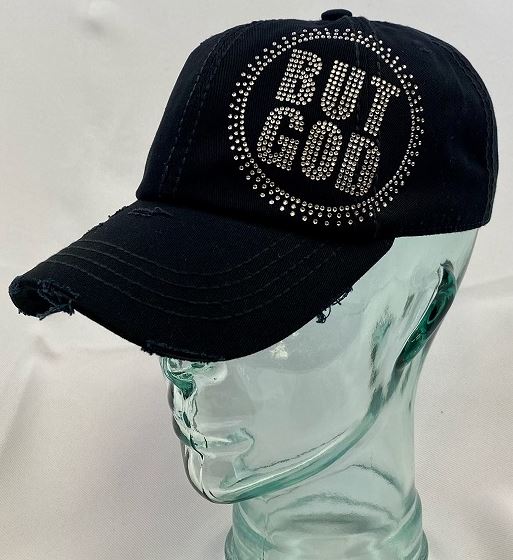 Spiritual Rhinestone Design Jean Distressed Hat