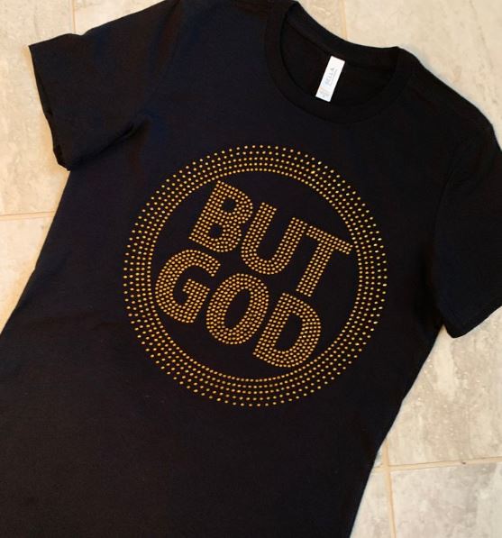 Custom Shirt Only or Mask & Shirt Rhinestone BUT GOD