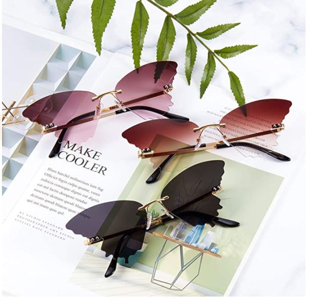 Za'hira Rimless Butterfly Sunglasses
