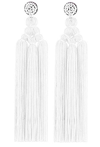Long Woven Tassel Earrings Long Tassel Fringe Earrings