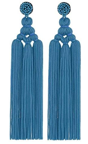 Long Woven Tassel Earrings Long Tassel Fringe Earrings