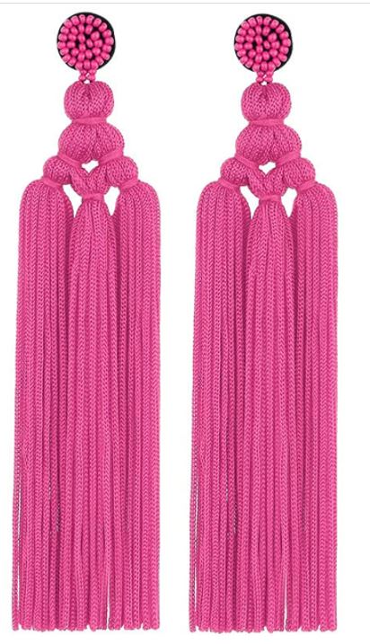 Long Woven Tassel Earrings Long Tassel Fringe Earrings