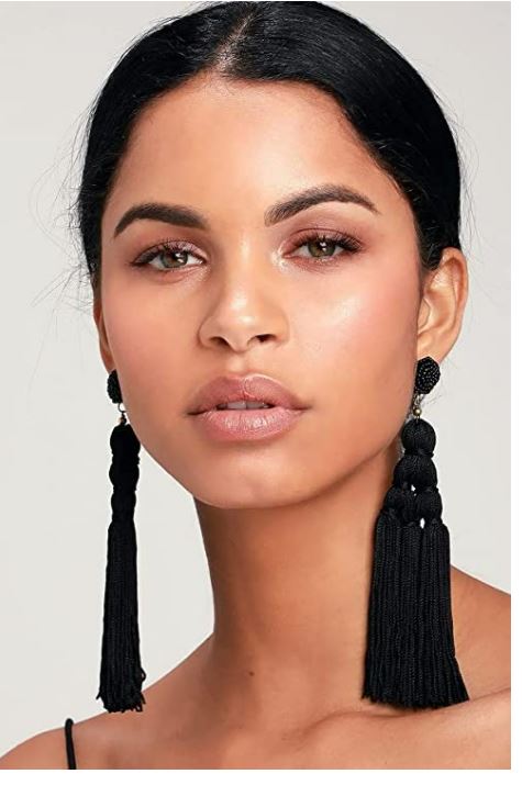 Long Woven Tassel Earrings Long Tassel Fringe Earrings