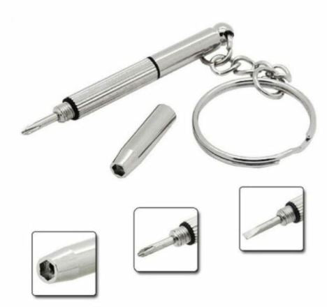 Za'hira Stainless Steel 3 in 1 Screwdriver Keychain