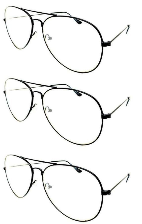Za'hira Black Frame Clear Lens Glasses
