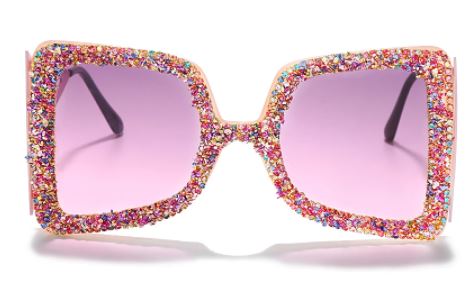 Za'Hira Oversized Rhinestone Sunglasses