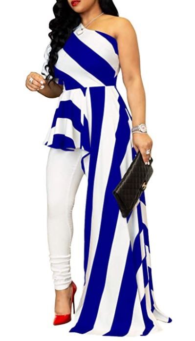 Women's Ruffle Peplum Top Shirt Maxi Shirt