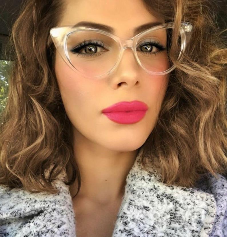 Za'hira Transparent Clear Frame Diva Glasses